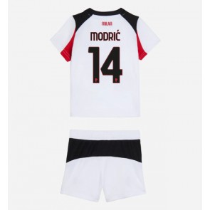 AC Milan Luka Modric #14 Udebanetrøje Børn 2025-26 Kortærmet (+ Korte bukser)
